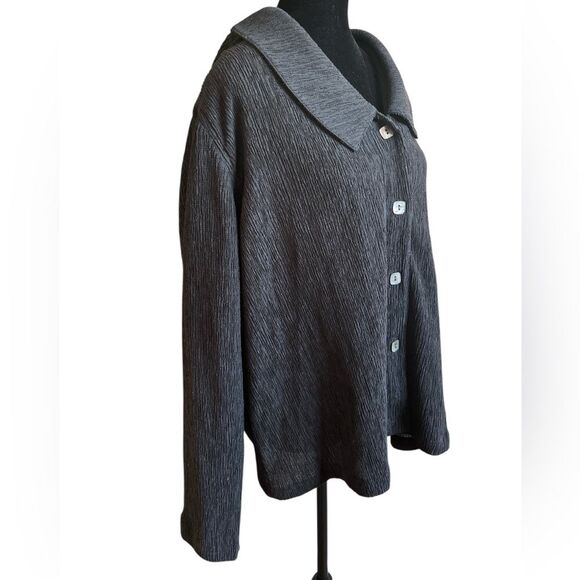 Vintage Travelsmith Black Crepe Lightweight Jacket Size 3X Classic Modest - Picture 2 of 7